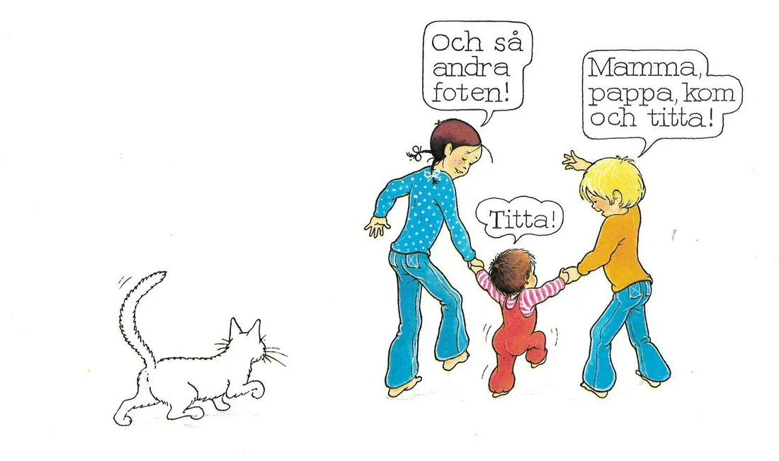 Se bilderna ur kultboken ”Per, Ida och Minimum” – om hur barn blir till