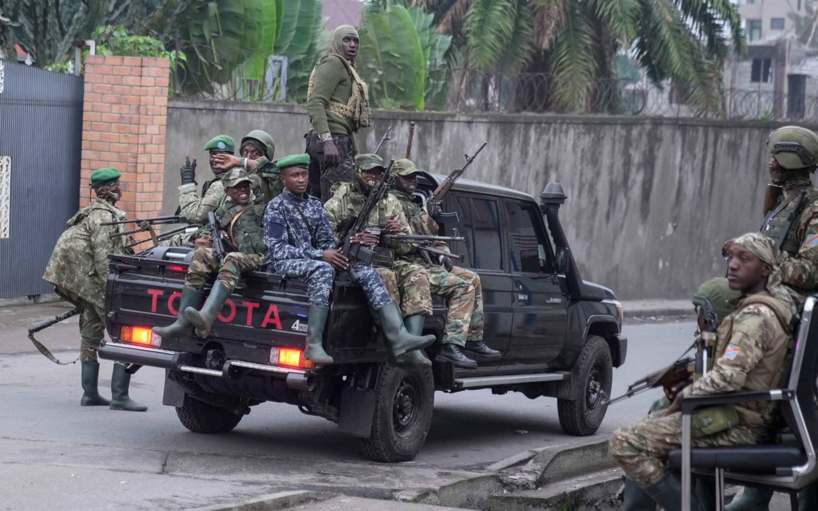 M23 rebels patrol the streets of Goma, Democratic Republic of the Congo, Wednesday, 29 January, 2025.