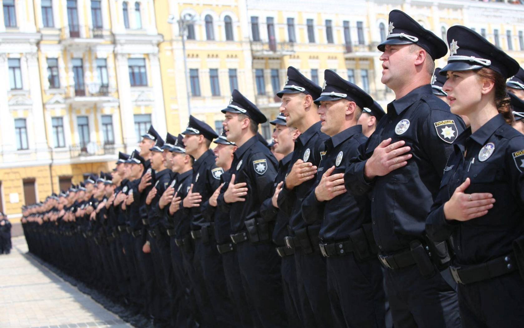 The Kyiv police oath ceremony, 2015.