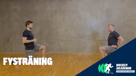 Fysövning: Enarms rodd i utfallsposition