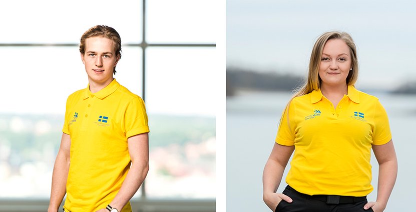 Kocken Gustav Leonhardt och servitrisen Sofie Langkjaer är två av de ungdomar som representerar Sverige i Yrkes-VM. 