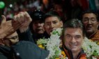 Bolivia's new president Rodrigo Paz at a campaign rally ahead of the runoff election in El Alto, Bolivia on 30 September, 2025. (Credit: Juan Karita/ Alamy)