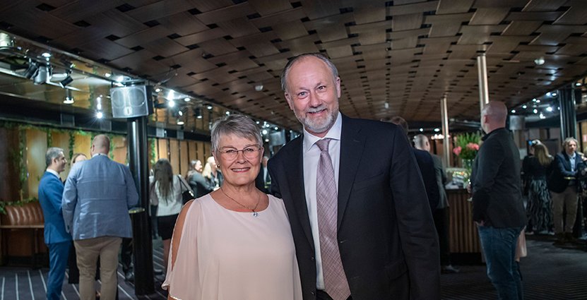 Visitas ordförande Maud Olofsson och vd Jonas Siljhammar hälsade välkomna.  