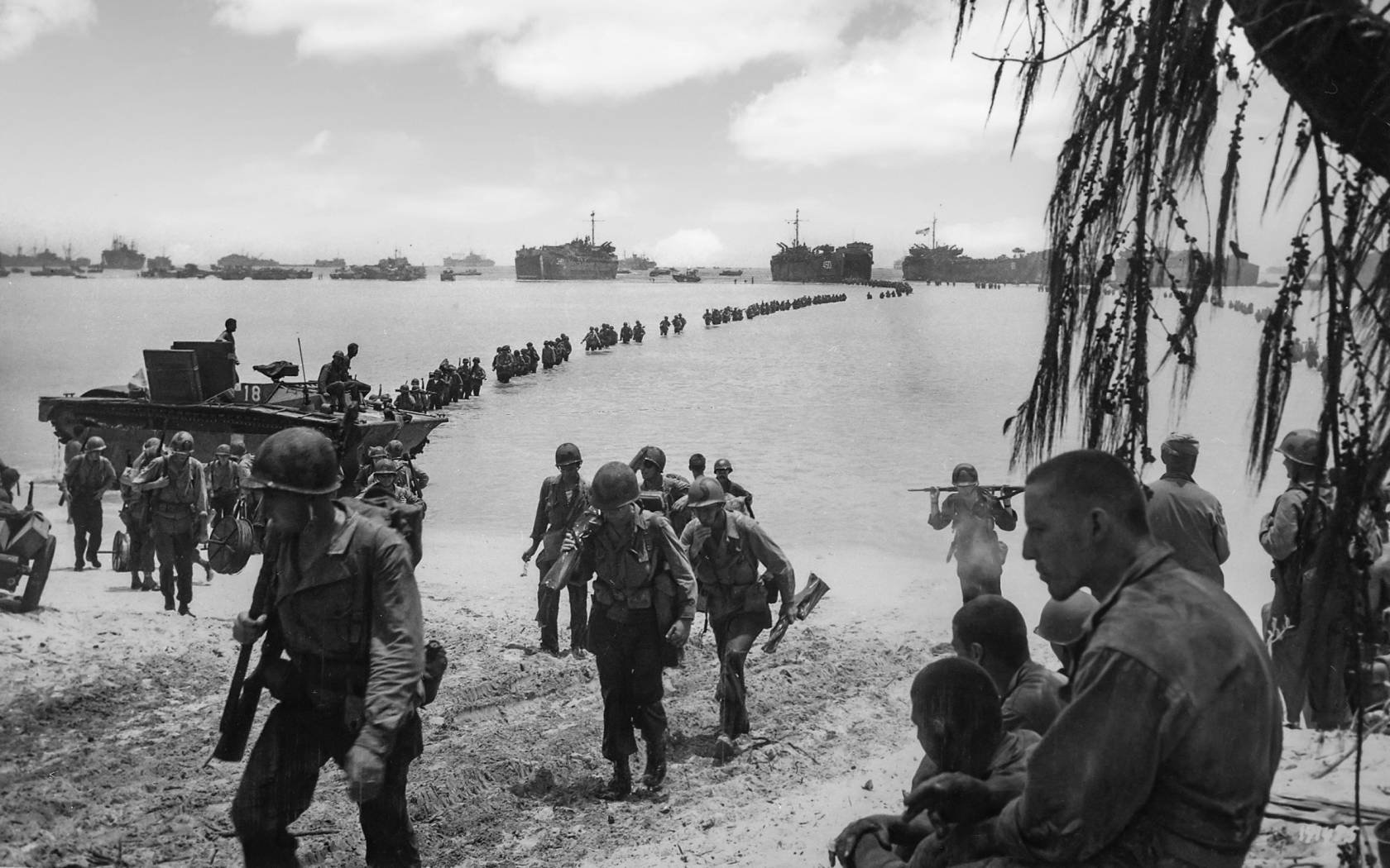 US Army reinforcements arriving at Saipan.