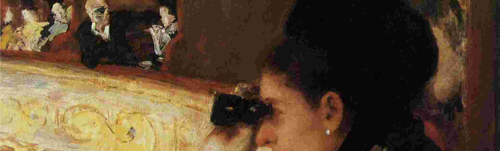 'In the Loge' (1878) by Mary Cassatt.