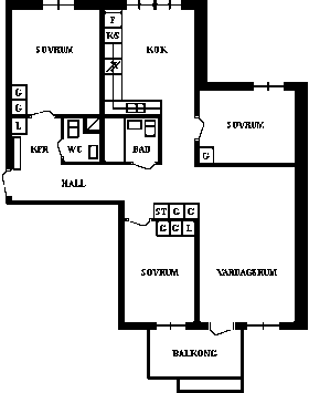 PlanlösningYstarvägen 147