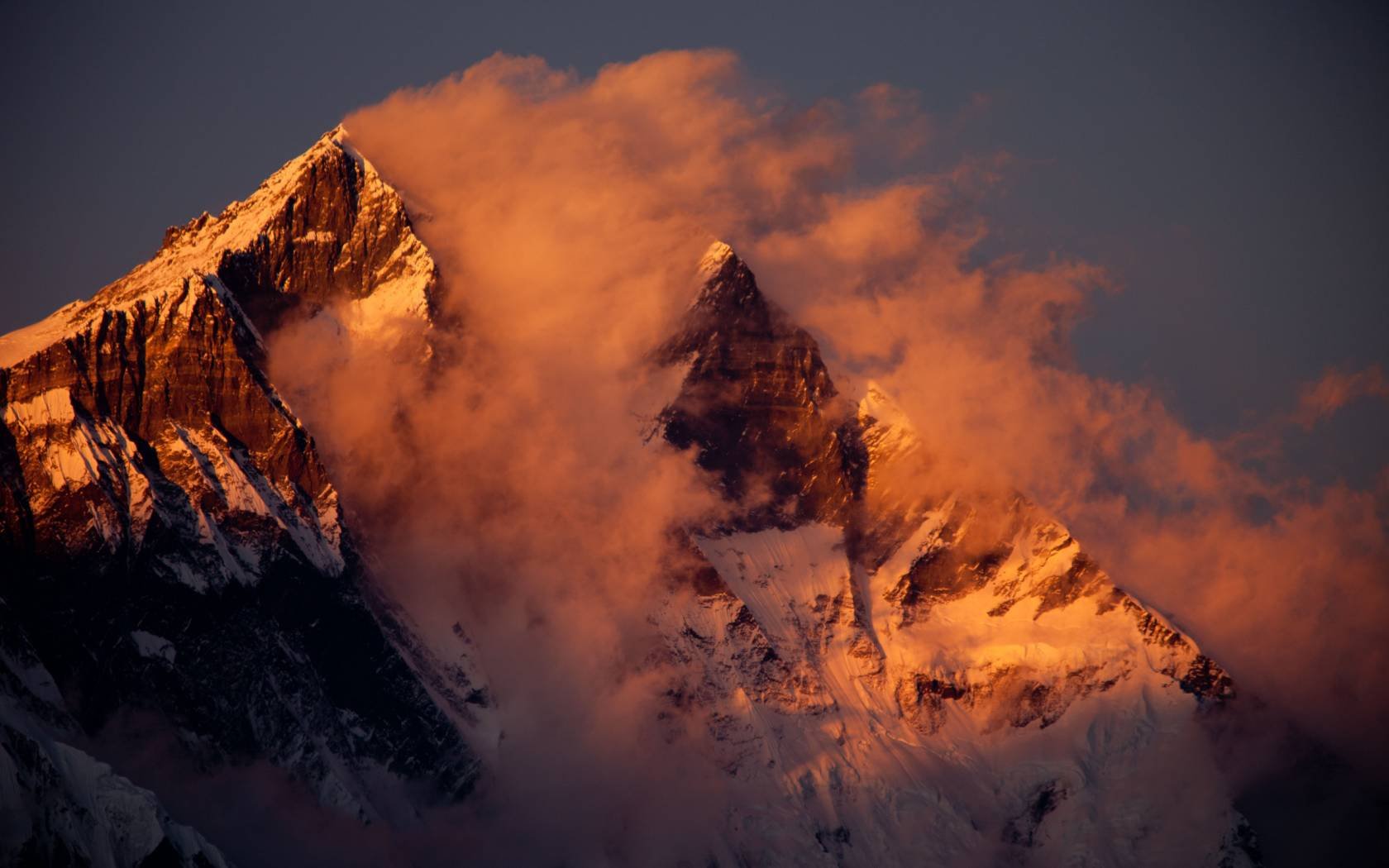Sunset over Mount Everest.