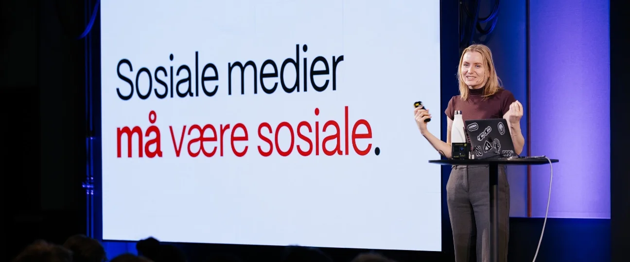 Lene Myrum Haugen på scenen