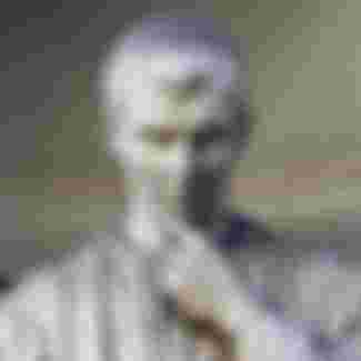 Niccolo Machiavelli statue in Florence, Italy