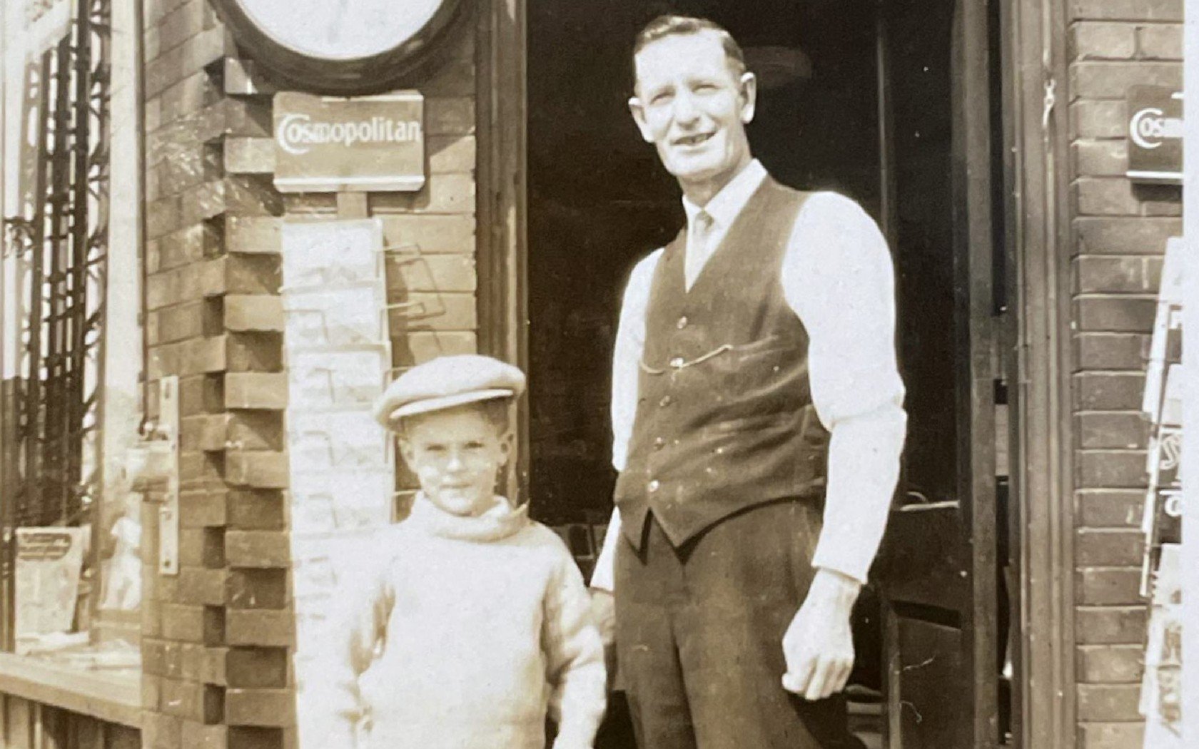 Angus MacLean, with his father, also Angus, in the 1930s. Credit: Aaron MacLean.