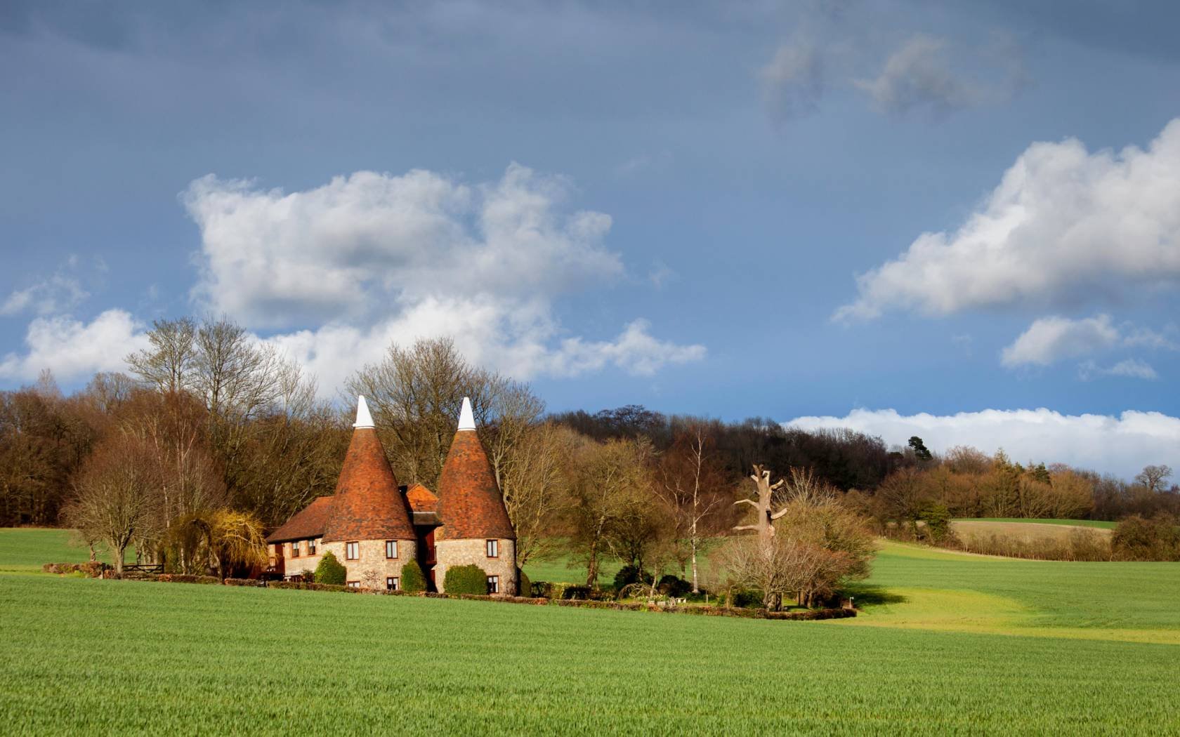 Oast house at Ightham, Kent.
