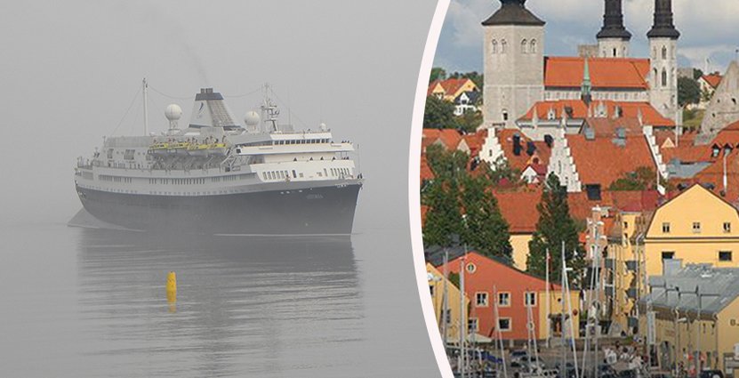 Den nya kajen i Visby väntas locka en våg av kryssningsturister till<br />
 Gotland. Fartyget Aurora förde idag med sig 550 passagerare. 
