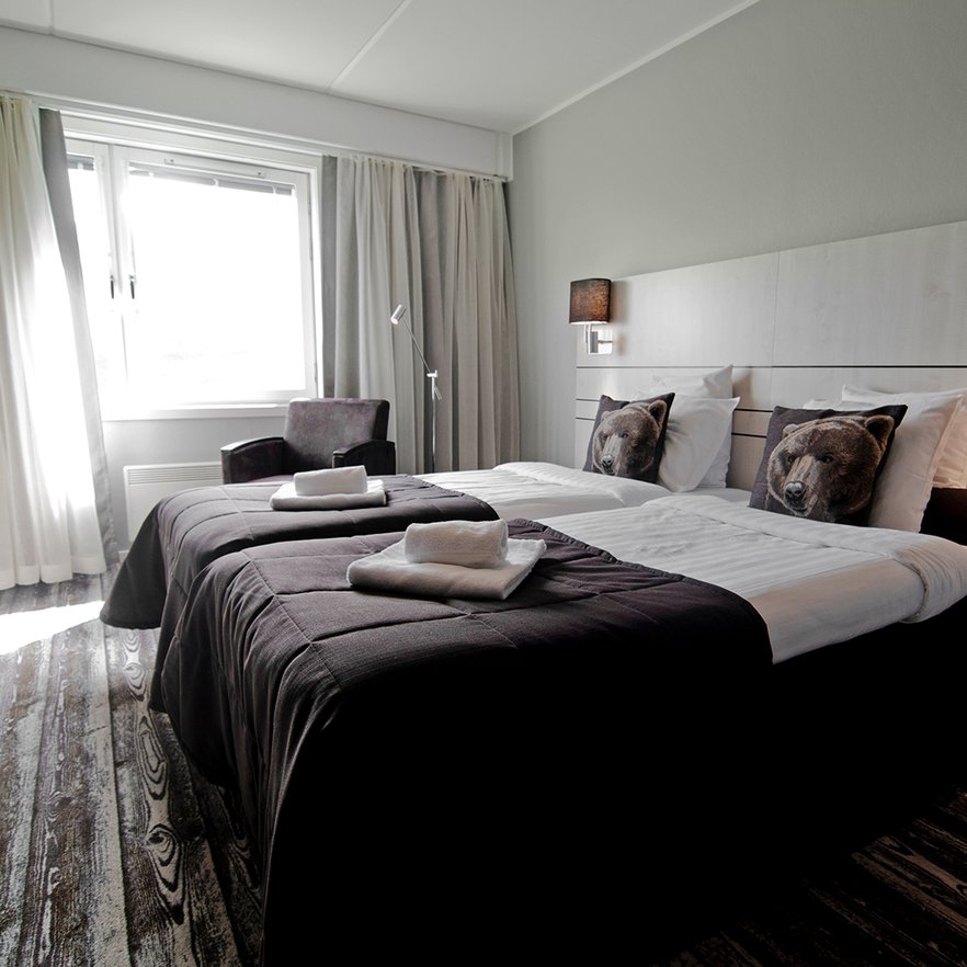 twin-double room at Hotel Fjället