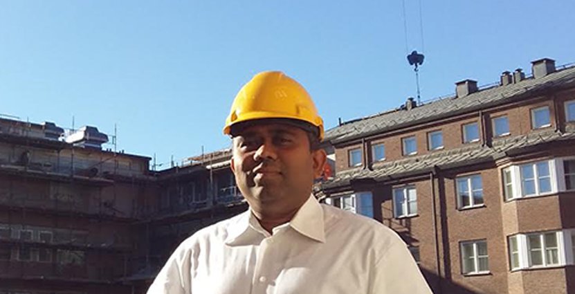 ”Var inte rädd, våga ge unga och nyanlända en chans”, säger Scandics Linköpingschef Roshan Malalatunga, här på nybygget på Scandic City. Själv kom han in i arbetslivet i Sverige tack vare en klok hotelldirektör i Trollhättan som gav honom chansen. 