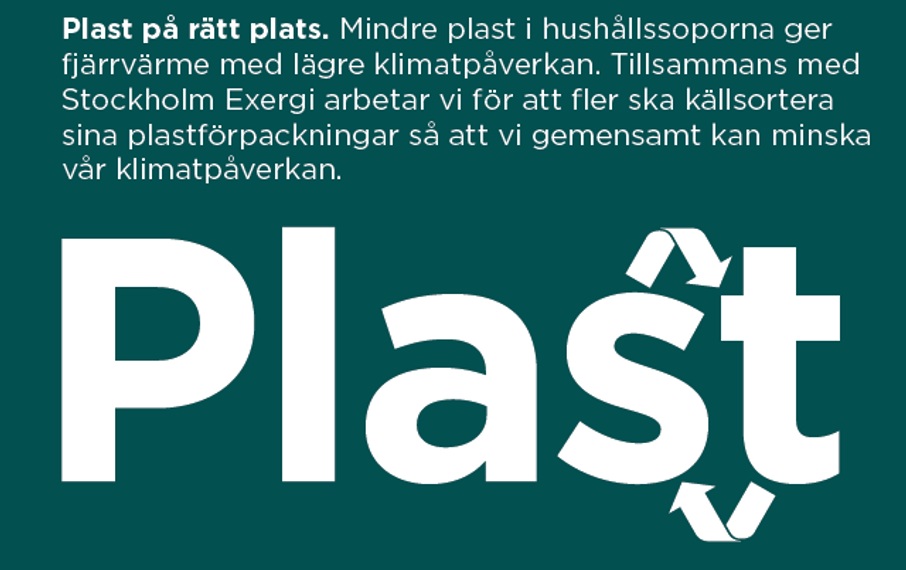 Heba och Stockholm Exergi samarbetar för Plast på rätt plats 