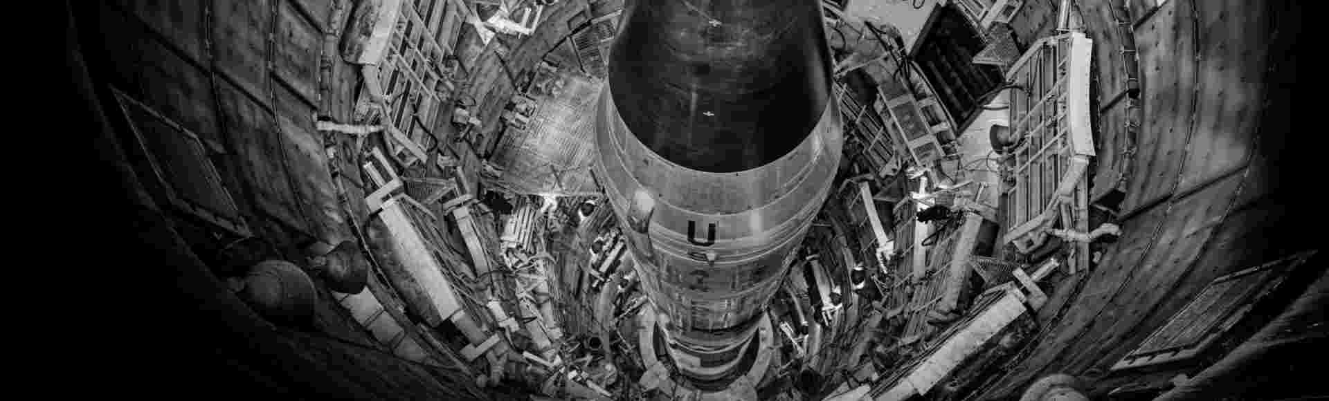 The American Titan Intercontinental Ballistic Missile in a silo.