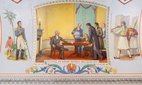 'The Monroe Doctrine, 1823' by Allyn Cox (1973), a large oil mural in the US Capitol. Credit: Wikimedia/ US Capitol