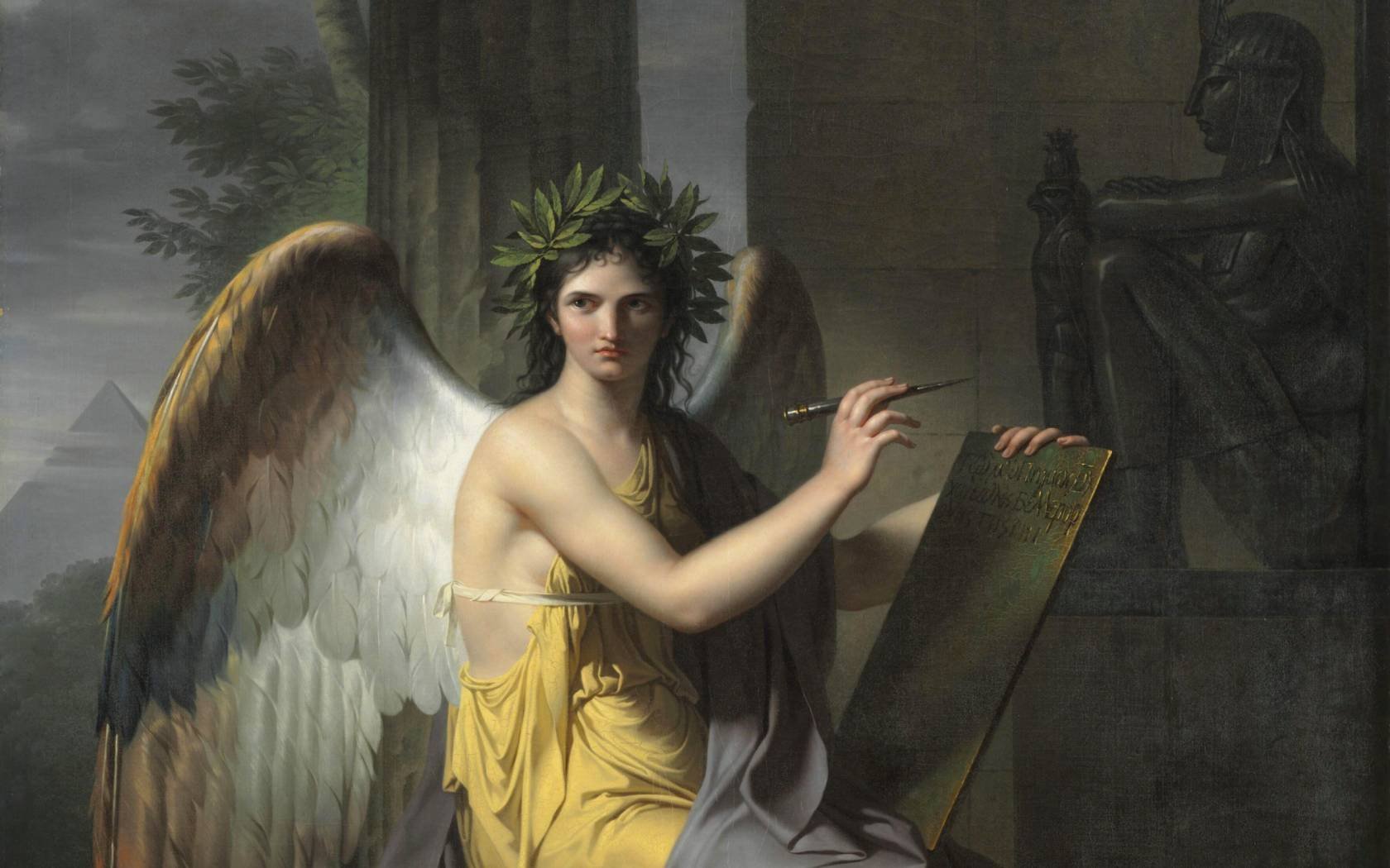 Clio, the Muse of History. Oil painting by Charles Meynier, 1800.