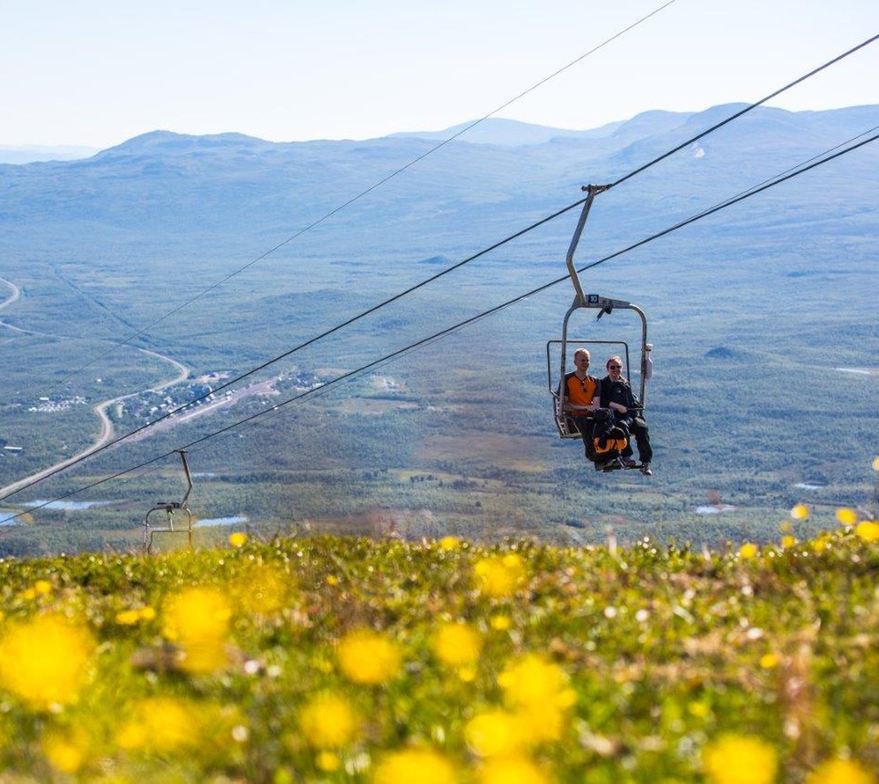 Linbana till Aurora Sky Station sommar