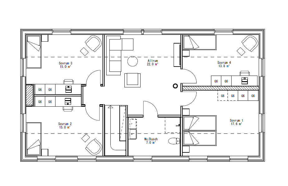 Villa Svanö 1.5-plan