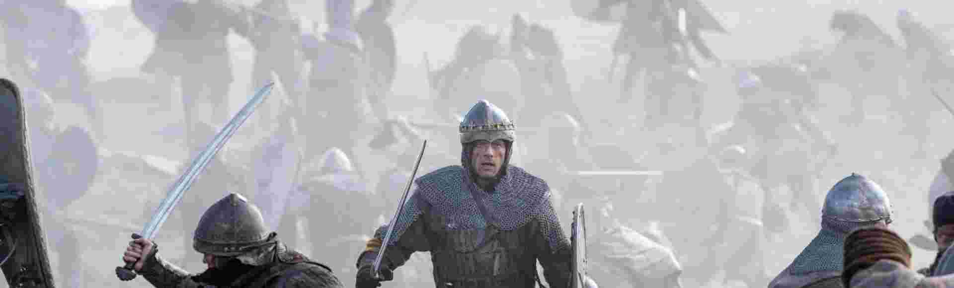 picture of king harold in battle fighting in the battle of hastings