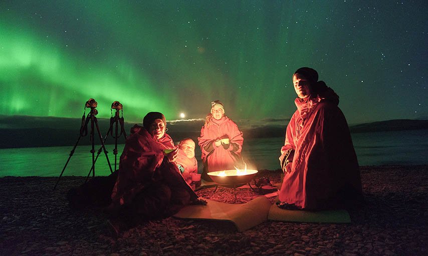 Norrskensfoto i Kiruna på hösten med Scandinavian Photoadventures