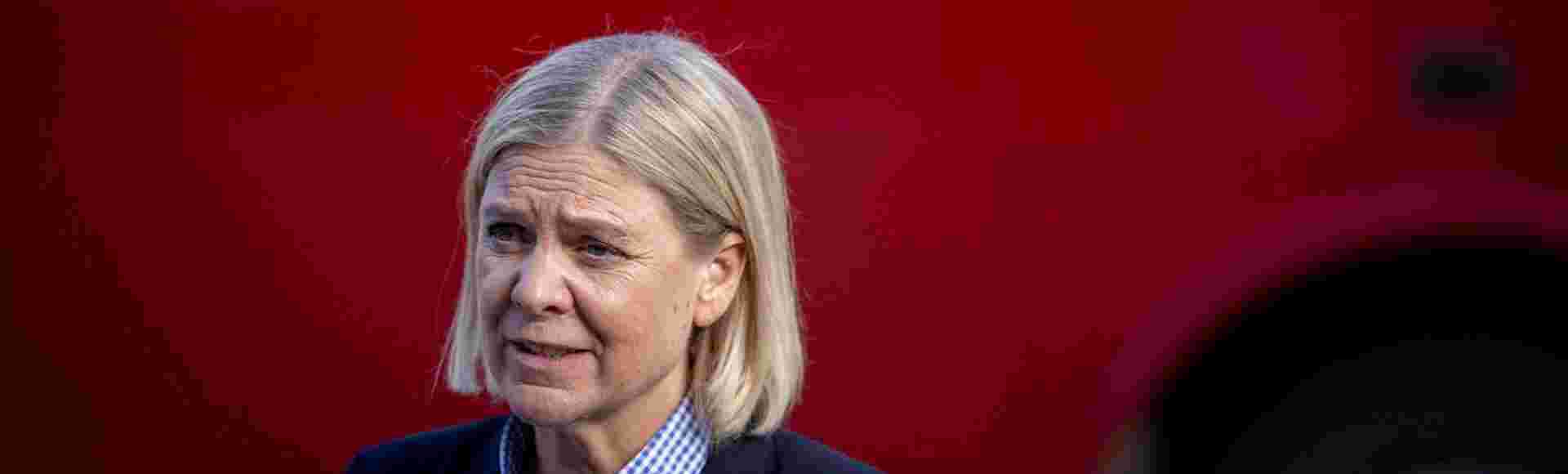 The Swedish Social Democrat party leader Magdalena Andersson.