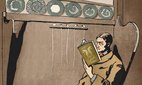 A detail from an illustration by Edward Penfield for the cover of Harper’s Magazine.