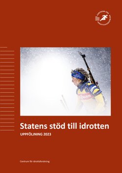 Statens stöd till idrotten – uppföljning 2023