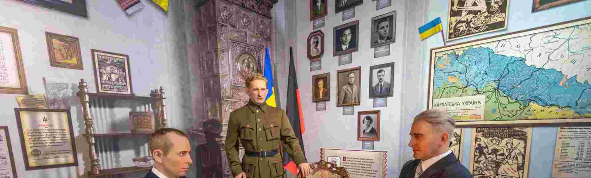 Installation of the Making of the Ukrainian Nation Museum including Andriy Melnyk.