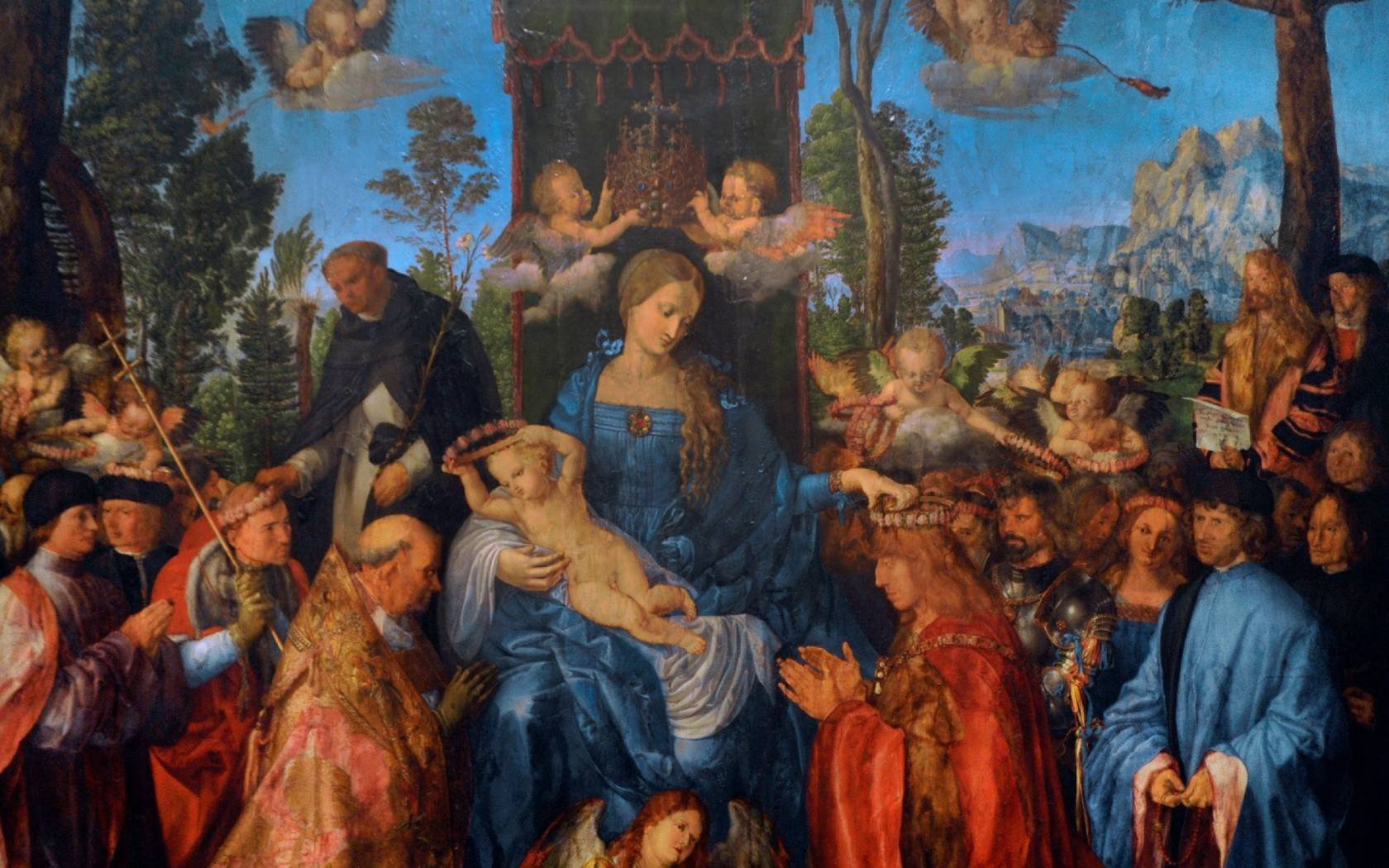 Albrecht Durer's The Feast of the Rosary, 1506. National Gallery, Prague, Czech Republic