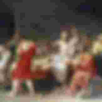 French painter David's The Death of Socrates.