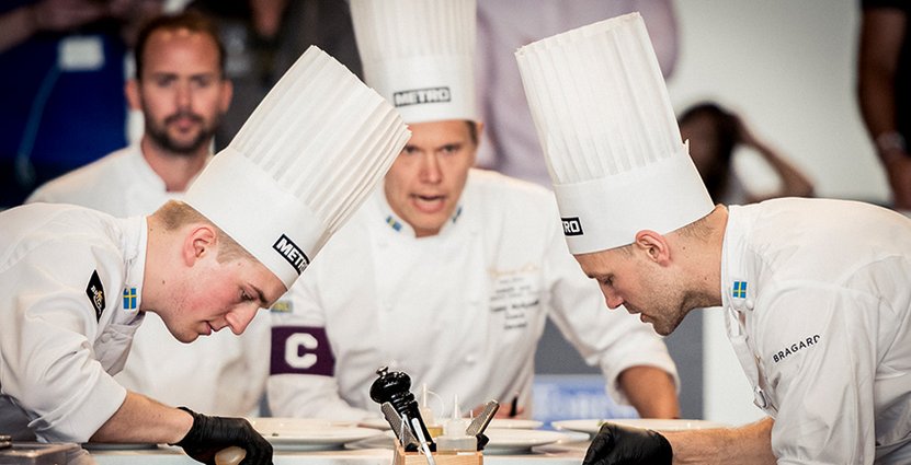 Superleverans. Team Sweden har nu lämnat in sina rätter och inväntar prisutdelning. Foto: Viktor Fremling