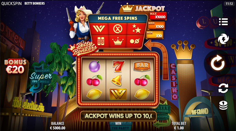 Betti Casino game interface example