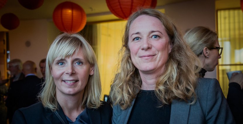 Annika Rydström, operativ vd Hoist Group Sverige och Charlotte Helin, fastighetsanalytiker Swedbank. 