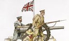 British poster depicting soldiers and civilians helping the war effort during the First World War