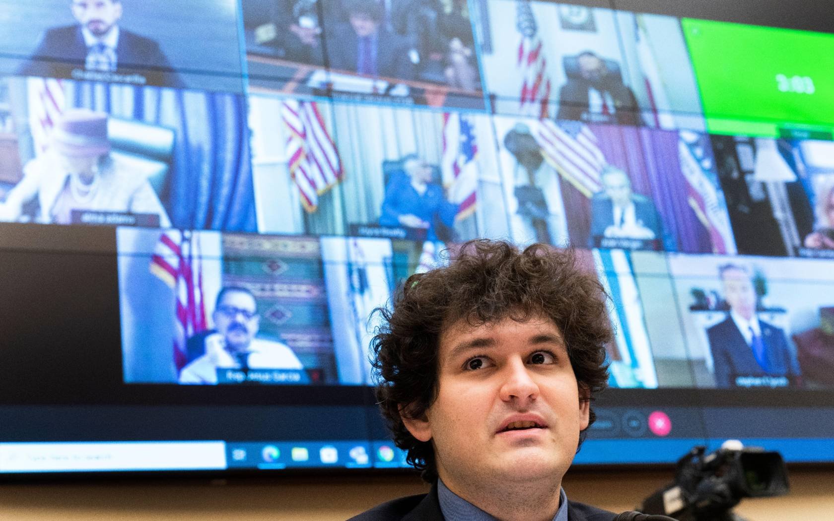 Sam Bankman-Fried, founder and CEO of FTX, testifies during the House Financial Services Committee.