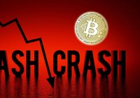 Mörkröda siffror för bitcoinpriset – rasade 14 procent i 