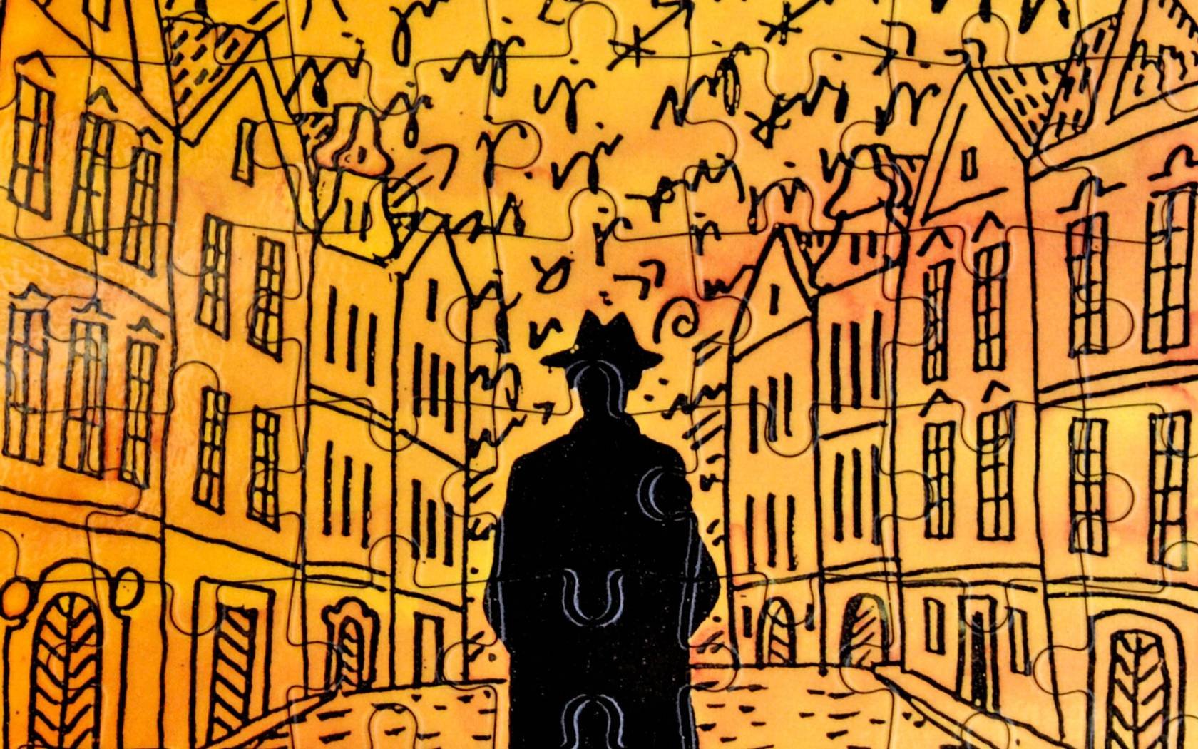 A puzzle depicting Franz Kafka.