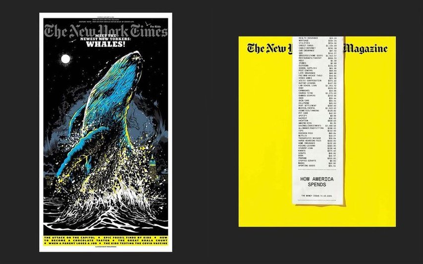 Eksempler på cover signert Gail Bichler i New York Times.