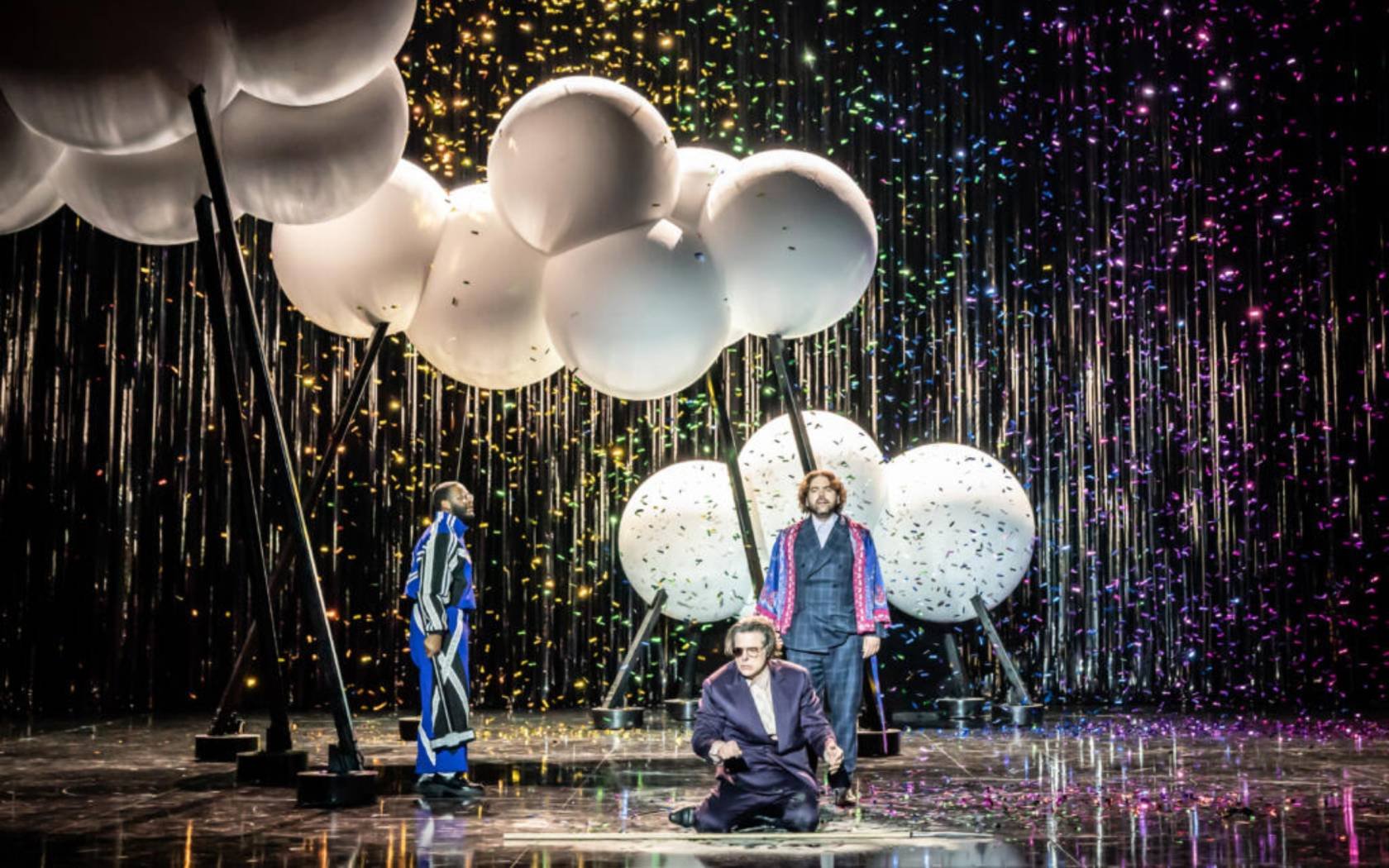 The Rainbow bridge, the English National Opera's production Wagner's The Rhinegold, 2023. Credit: The English National Opera.