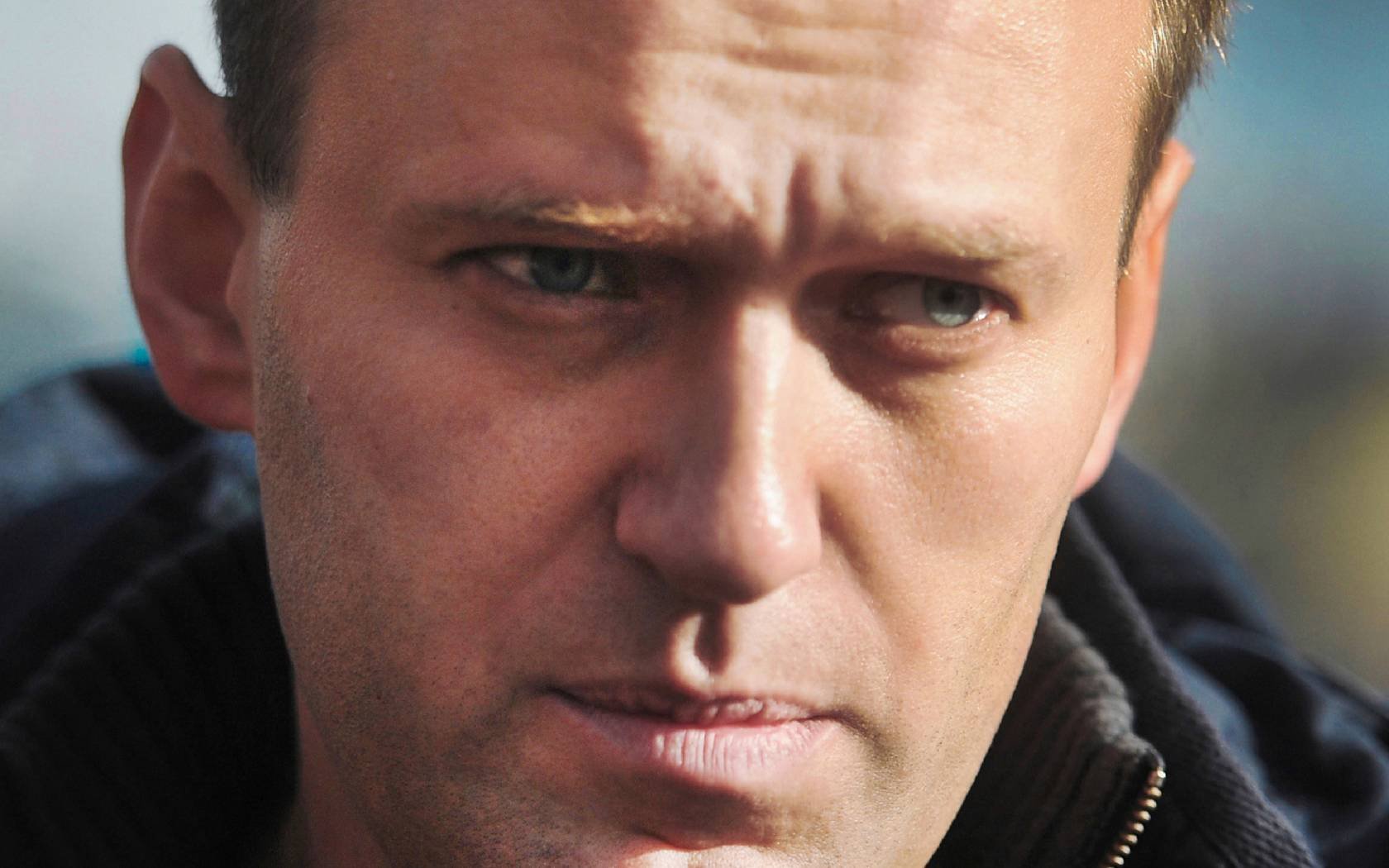 Alexei Navalny at a protest.