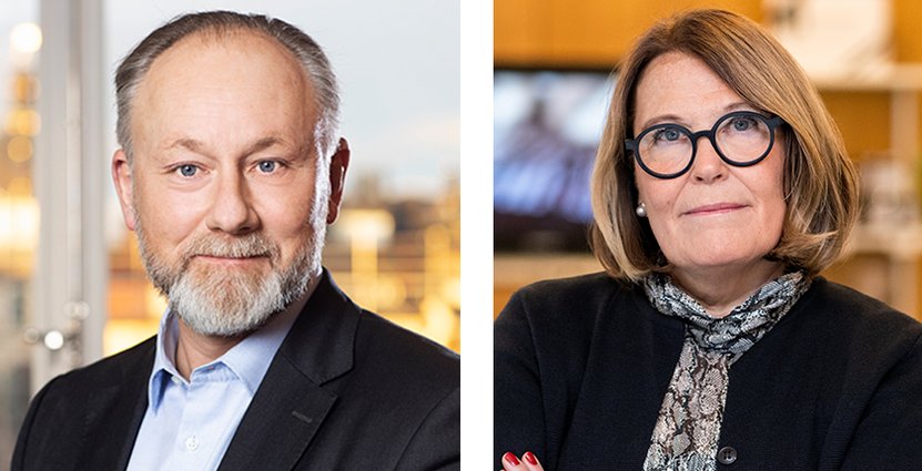 Jonas Siljhammar, vd Visita och Karin Johansson, vd Svensk Handel. FOTO: Pressbild/Svensk Handel