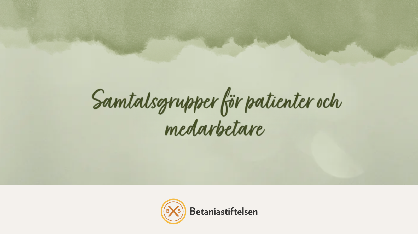 Samtalsgrupper för patienter och medarbetare – ett verktyg för att närma sig existentiella frågor