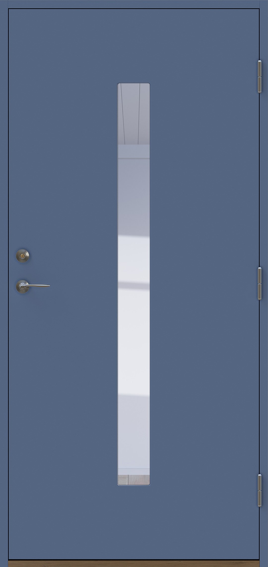 Stripe Slät centrerad Blå