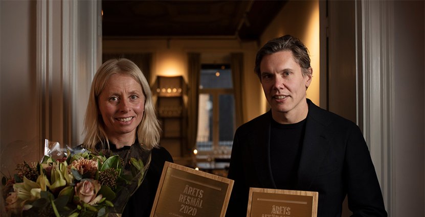 Tommy Myllymäki (Aira) och Ulrika Karlsson som driver Krakas Krog.   Foto: Pressbild