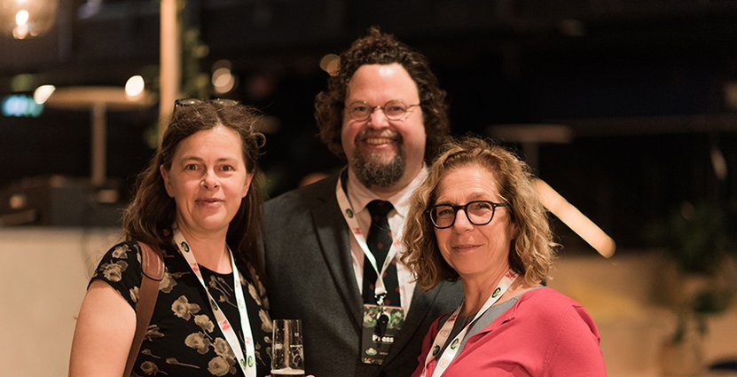 Edward Blom och Restaurangakademiens rektor Hanna Halpern.  