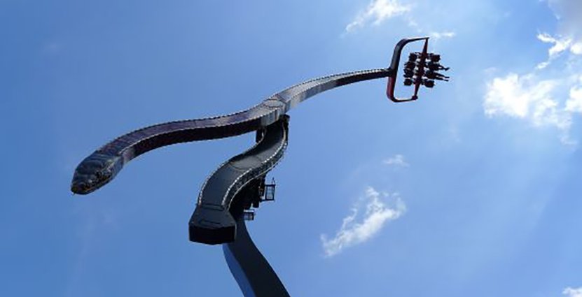 När Gröna Lund öppnar för säsongen 27 april 2019 är det<br />
 med den nya kräkmaskinen Snake.  Foto: Gröna Lund