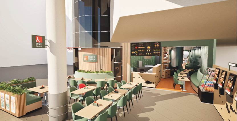 Rendering Sushi Yama Arlanda: Charo Arkitekter
