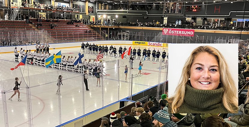 Invigningen av damernas U-18 Hockey VM och Jessica Thylin på Destination Östersund.  